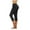 Black, variant on Mlzmgr Capri Yoga Pants for Women Solid Color Stretchy High Waisted Leggings Summer Workout Slimming Capris
