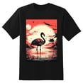 thumbnail image 2 of Plus Size Shirt for Women Black Tops for Women Oversized Short Sleeves Shirt for Women Flamingo3 T Shirt Crewneck Shirt for Women 3XL, 2 of 5