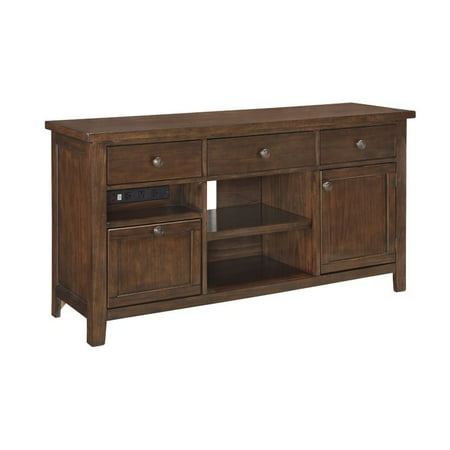 Ashley Wassner Large Sideboard in Dark Brown - Walmart.com