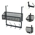 thumbnail image 6 of QSTDGVPW over The Door Hooks Organizer Multifunctional and 4 Hooks Hanging Door Organizer Black Single Tier, 6 of 9