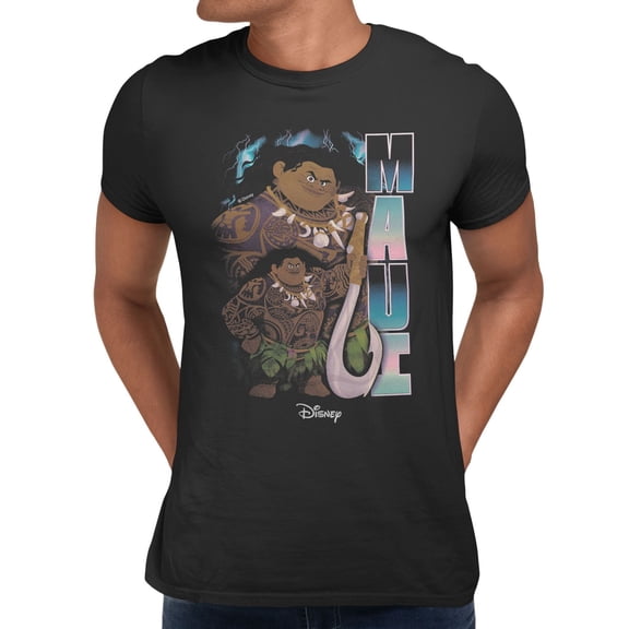 Disney Moana Maui Hook Pose Men's T Shirt (Black, S-XXXL)