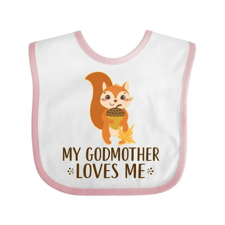 

Inktastic Godmother Loves Me Godson Gift Gift Baby Boy or Baby Girl Bib