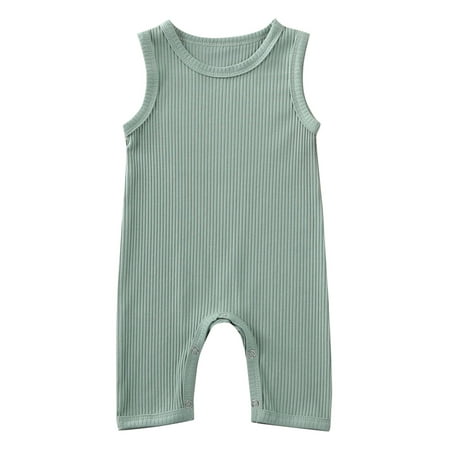 

Yinyinxull Newborn Infant Baby Boy Girl Romper Bodysuit Sunsuit Summer Outfits Set Clothes Green 3-6 Months