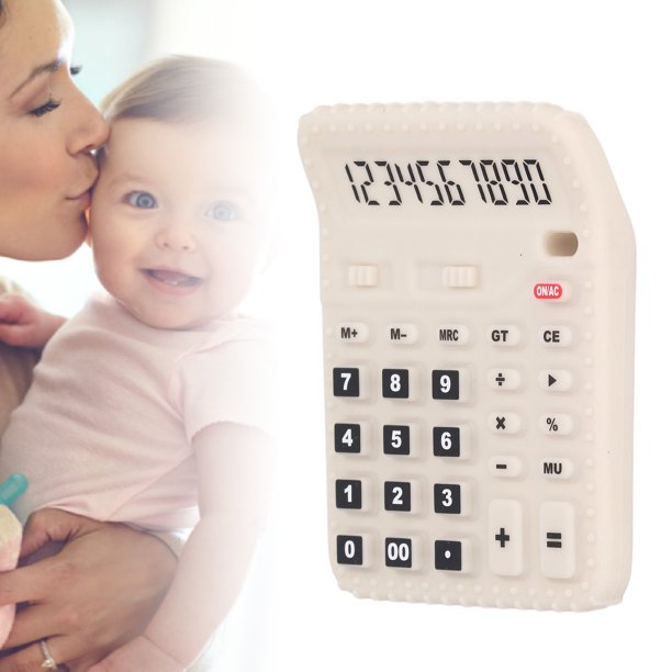Juguete Mordedor para bebé con Calculadora Juguete Sensorial de Infantil de Silicona Suave con Desarrollo Sensorial Coordinación Mano-ojo ANGGREK Otros