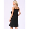 thumbnail image 4 of DARING DIVA Women's Sleeveless Loose Fit Chemise Ruffle Camisole S Black, 4 of 7