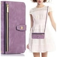 thumbnail image 2 of Design for Samsung Galaxy Note 10 Plus Crossbody Wallet Case with PU Leather Card Holder Slots Kickstand Magnetic Closure Flip Folio Zipper Handbag Cases Shockproof Protective Cover Men Black, 2 of 8