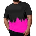 thumbnail image 2 of JAJAHO Mens Short Sleeve T Shirt Plus Size Loose Fit Fashion Casual 3D Printed Crew Neck Color Block T-Shirts Graphic Tee Comfortable Tops, 2 of 5