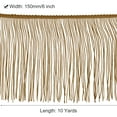 thumbnail image 2 of Uxcell 10 Yards 6 Inch Chainette Fringe Trim Tassel Sewing Trim for Clothes, Brown, 2 of 6