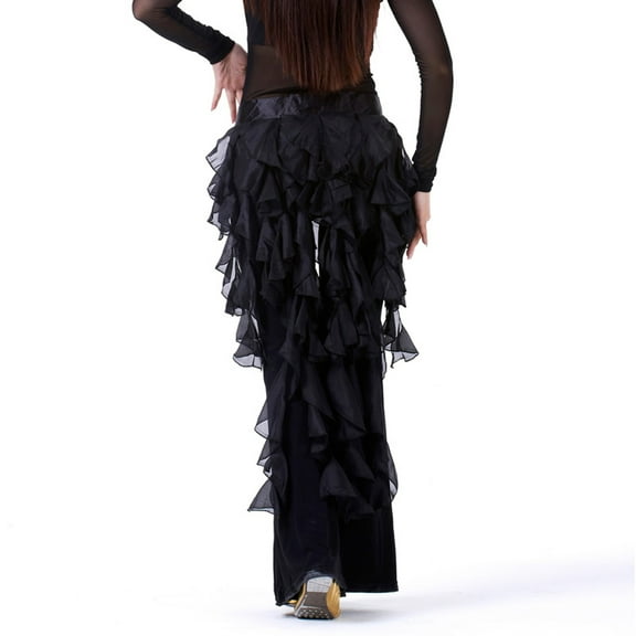 Belly Dance Hip Scarf Egypt Style Belt Skirt Latin Dance Tassel Wave Skirt for Outfit,1,1,1,One Size,Black