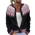 thumbnail image 2 of Women Ethnic Style Sweater Knitted Sweater Cardigan Sweater Jacket, 2 of 4