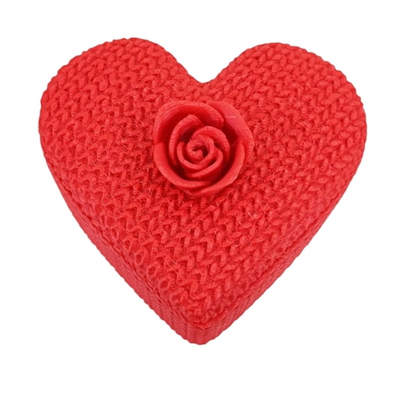 Lume Wear 3D Printed Heart Shaped Trinket Box a Valentine Keepsake Storage Container for Wedding Ring and Jewelry. An Elegant Desktop Jewelry Organizer with Lid for Small Gift and Confetti