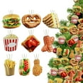 thumbnail image 2 of 2D Hamburger Christmas Wooden Ornament Acrylic Commemorative Hanging Decor, for Christmas Tree, Patriotic Holidays, and Collectors Gift 18pcs, 2 of 6
