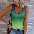 thumbnail image 2 of Eashery Tshirt Women's V Neck Basic Tops Tank Women Tops Army Green XXL, 2 of 5