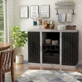 thumbnail image 3 of Furniture of America Vando Industrial Wood Multi-Storage Buffet in Black, 3 of 5