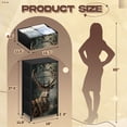 thumbnail image 3 of Dresser for Bedroom with 4 Storage Drawers Majestic Stag Large Antlers Misty Forest Light Dressers Chest of Drawers Steel Framed Fabric Closet Organizers for Dorm Entryway, 3 of 8