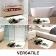 thumbnail image 3 of 1pc Zen Stones and Water Lily Absorbent Non-Slip Bathroom Thickened Flannel Rug Decor,Soft,Quick Drying,Suitable For Indoor/outdoor Use,Bathrooms,Bedrooms,Kitchens,Terrace,Laundry Rooms,16"x24", 3 of 9