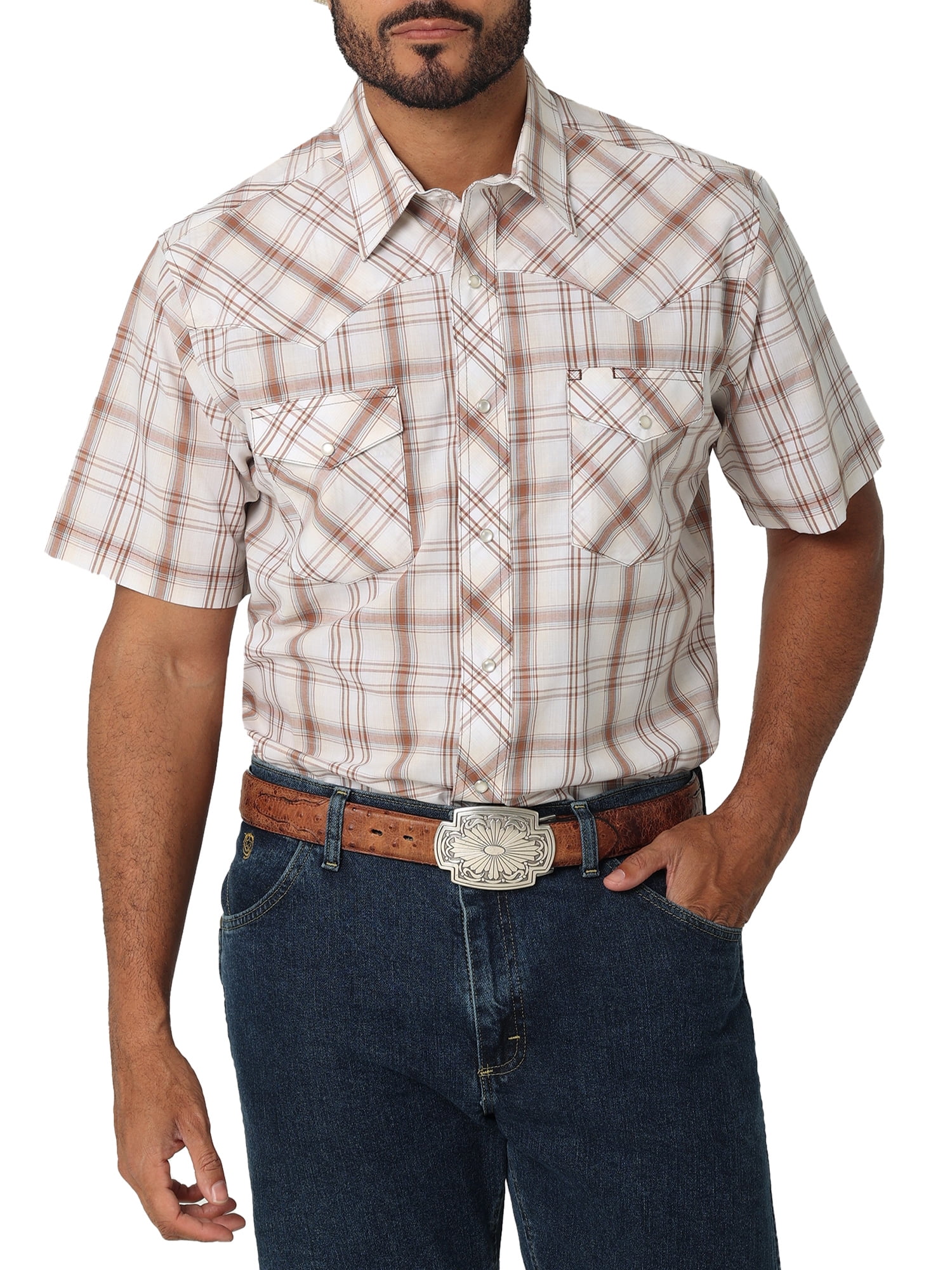 mens short sleeve dress shirts walmart