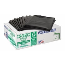 Aluf Plastics CXP Series 55-60 Gallon 1.7 MIL (eq) Black Heavy Duty Trash Can Liners - 38" x 58" - Pack of 100 - For Contractor, Industrial, & Commercial