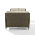 thumbnail image 5 of Crosley Furniture Rockport Outdoor Wicker 3 Piece Conversation Set- Oatmeal/Light Brown, 5 of 9