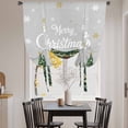 thumbnail image 3 of Grey Christmas Tie Up Curtains 45 Inches Long, Kitchen Window Curtains Over Sink, Snowflake Xmas Christmas Tree Small Window Curtains Shade Balloon Curtains Valances for Bedroom/Cafe 34"x45", 3 of 8