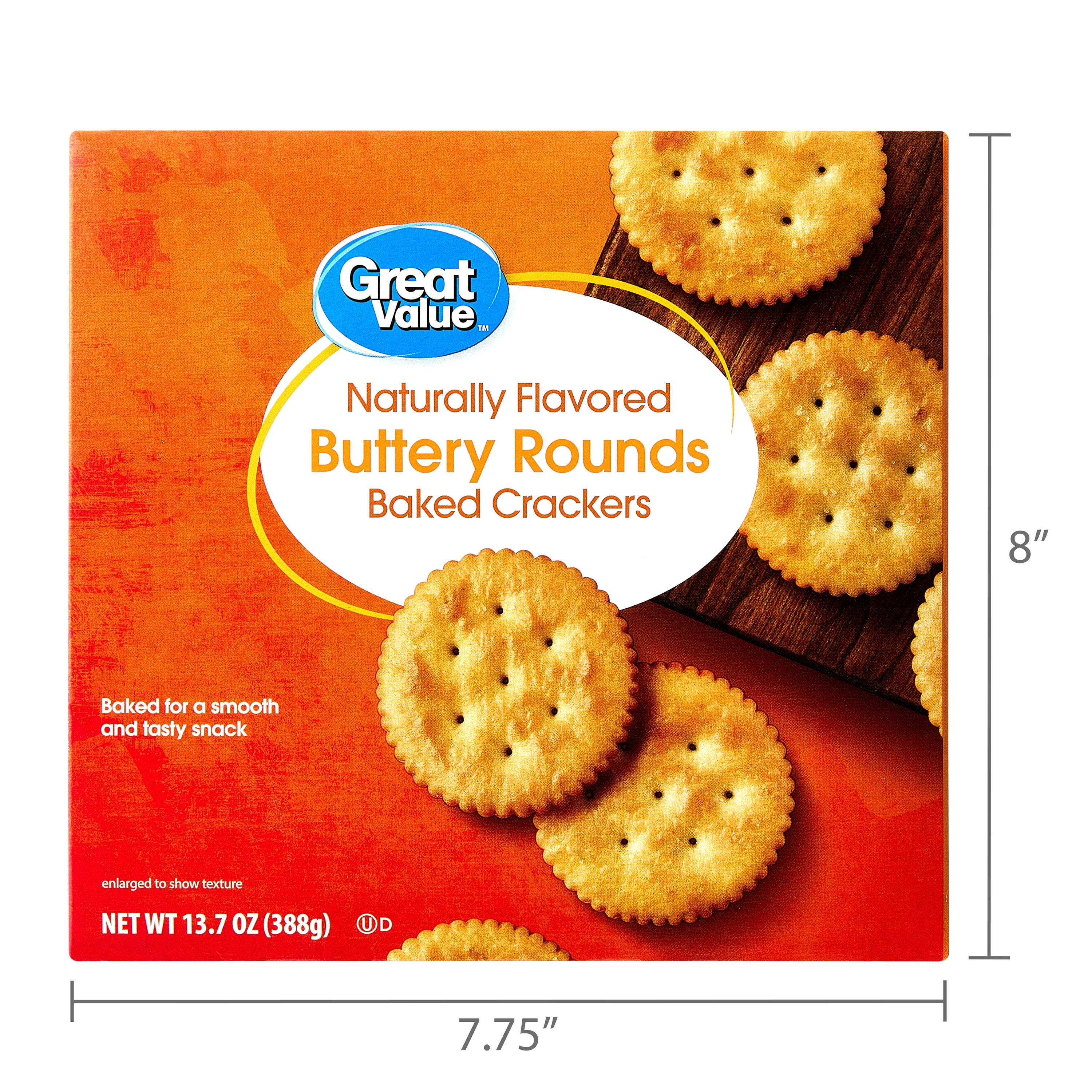 Great Value Baked Buttery Round Crackers 13.7 oz - Delicious