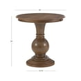 thumbnail image 5 of Powell Elissa Round Pedestal Indoor Accent Side Table, 26" Tall, Natural, 5 of 13