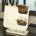 thumbnail image 4 of Hauiodp Knife Block Holder, Universal Knife Block for Kitchen Counter, Utensil & Cutlery Caddy, Space-Saving Countertop Knife Utensil Rack with Detachable for Easy Cleaning, 4 of 6