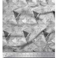 thumbnail image 1 of Soimoi Gray Cotton Cambric Fabric Facets Triangle Geometric Decor Fabric Printed Yard 42 Inch Wide, 1 of 3