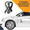 thumbnail image 7 of Magnet Me Up Support Carcinoid Cancer Awareness Zebra Ribbon Magnet Decal, 3.5x7 In, Vinyl Automotive Magnet, 7 of 7