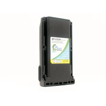 UpStart Battery Icom IC-F3061S Battery - Replacement for Icom BP232N Two-Way Radio Battery (2200mAh  7.4V  Lithium-Ion)