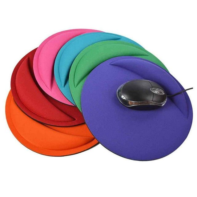 Solid Color Round Soft Wrist Protected pad solid color pad round shape mouse Cushion EVA Gaming Mouse Pad Colorful Mat Non Slip Gift