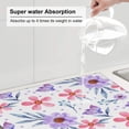 thumbnail image 5 of YFYANG Absorbent Dish Drying Mat for Kitchen, Reusable Purple Watercolor Flowers Microfiber Dish Mat, 16 x 18 inch, 5 of 9