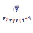 thumbnail image 3 of Ranliy 15Pcs/21Pcs 4Th of July Patriotic Decorations Set, Red White Blue Paper Fans,Usa Flag Pennant,Star Streamer,Pom Poms,Hanging Swirls Party Decor Supplies(The Specific Contents Are As Shown）, 3 of 8