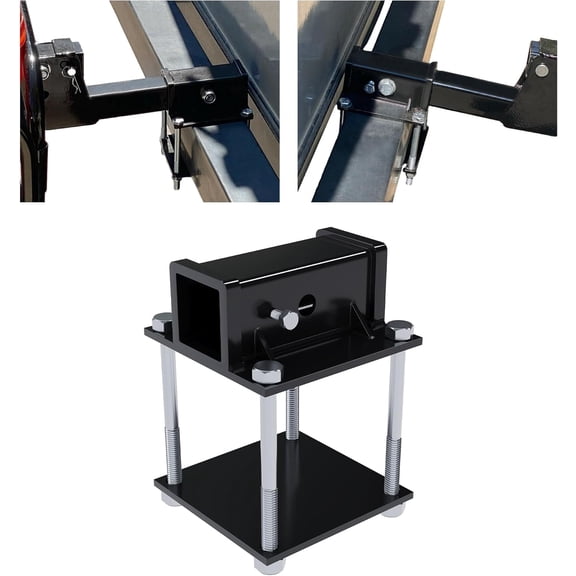 RV 2" Bumper Hitch Reciver Fits for 4" x 4.5" Square RV Rear Bumpers, 200LBS Capacity Camper Bike Cargo Hitch Receiver Adapter