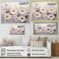 thumbnail image 4 of Designart "Beige-Purple Decorative Violets I" Violets Floater Framed Canvas Wall Art, 4 of 5