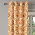 thumbnail image 2 of Ambesonne Orange Grommet Curtain, Victorian Baroque Leaves, 50" x 72", Orange and Beige, 2 of 6