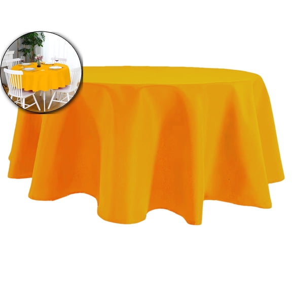 Dvruxg Round Tablecloth 70 Inch Waterproof Heavy Duty Wrinkle Free Polyester Fabric Table Cloth, Spill Proof Washable Table Cover for Parties, Camping, Picnic, Banquet, Indoor and Outdoor