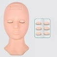 thumbnail image 3 of Freer Silicone Mannequin Head Practice False Eyelash Model tech practice head Tool Mannequin head Eye, 3 of 8