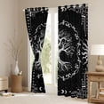 thumbnail image 3 of Homewish Bohemian Tree Of Life Curtains Pack of 2 (42x84 Each) For Female Men Teens,Universe Galaxy Curtains Blackout,Black White Bedroom Curtains,Ultra Soft Home Decor, 3 of 6