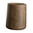 thumbnail image 3 of Papelera con vetas de madera, cesto para basura, contenedor de basura con parte abierta, cesto para papel higiénico para tocador, baño, sala con base, 3 of 8