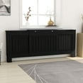 thumbnail image 1 of vidaXL Cache-Radiateur MDF Noir 205 cm, 1 of 5