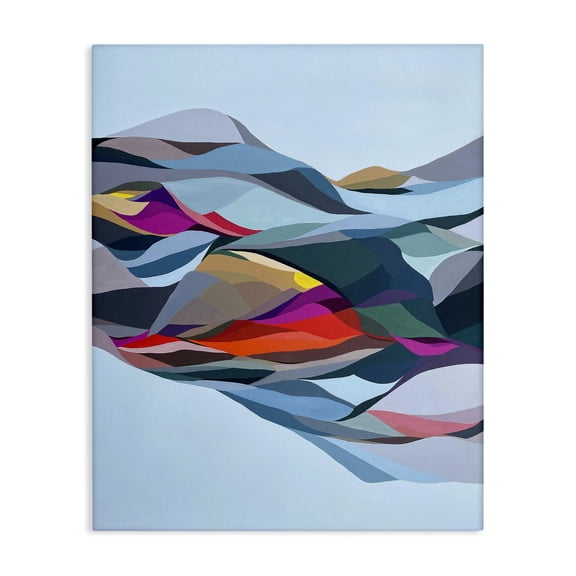 Stupell Industries Mid-Century Flowing Geometric Shapes Canvas Art, 16 x 20, by Erika Gehringer