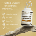 thumbnail image 6 of Magnesium Glycinate 450 MG No Laxative Effect - Vegan - Helps Function of Muscles, Bones, Non-GMO - 120 Veggie Capsules, 6 of 8