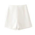 thumbnail image 4 of Dress Shorts for Women High Waisted Trouser Summer Business Womens Dressy Casual Pleated Wide Leg Shorts White L, 4 of 4