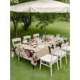 thumbnail image 3 of Outdoor Tablecloth with Umbrella Hole and Zipper, Sweet Home Rectangle Table Cloth 54x80 Inch Waterproof Tablecloth, Western Stars Bird Houses Country Vintage Picnic Table Cover for Patio Camping, 3 of 7
