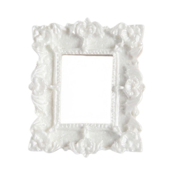 Antique Miniature Photo Frame, Sculpted Resin Picture Border, French Country Style Wall Art, Mini Desk Ornament, Shabby Chic Detailed Frame for Portraits