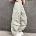 thumbnail image 7 of Generic Girls Baggy Sweatpants Wide Leg Cargo Pants Kid Joggers Casual Sweatpants with Multi-Pocket Streetwear Lightweight Sportswear, 7 of 7
