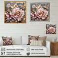 thumbnail image 4 of Designart "Vintage Pink Peonies With Gilded Leaves" Poppies Wall Art Prints, 4 of 7