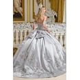 thumbnail image 2 of Women's Elizabeth K Satin Sweetheart Ball Gown Gl3643 Silver Size 3XL, 2 of 3