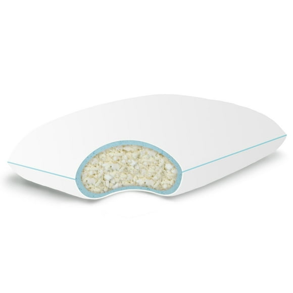 Almohada LINENSPA Memory Foam Triturado Gel Fresco, Estándar blanco King Linenspa Memory Foam Triturado